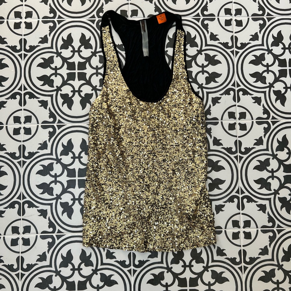 Wilster Gold Sequin Tank